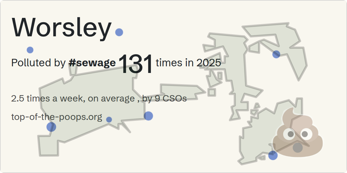 Sewage pollution map of Worsley