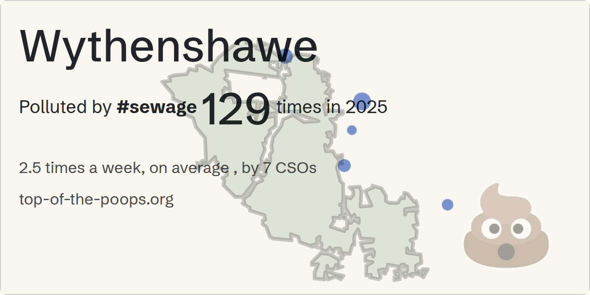 Sewage pollution map of Wythenshawe