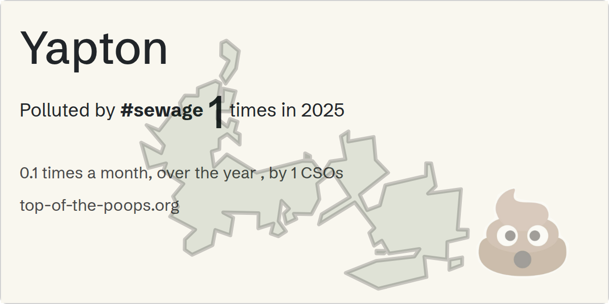 Sewage pollution map of Yapton