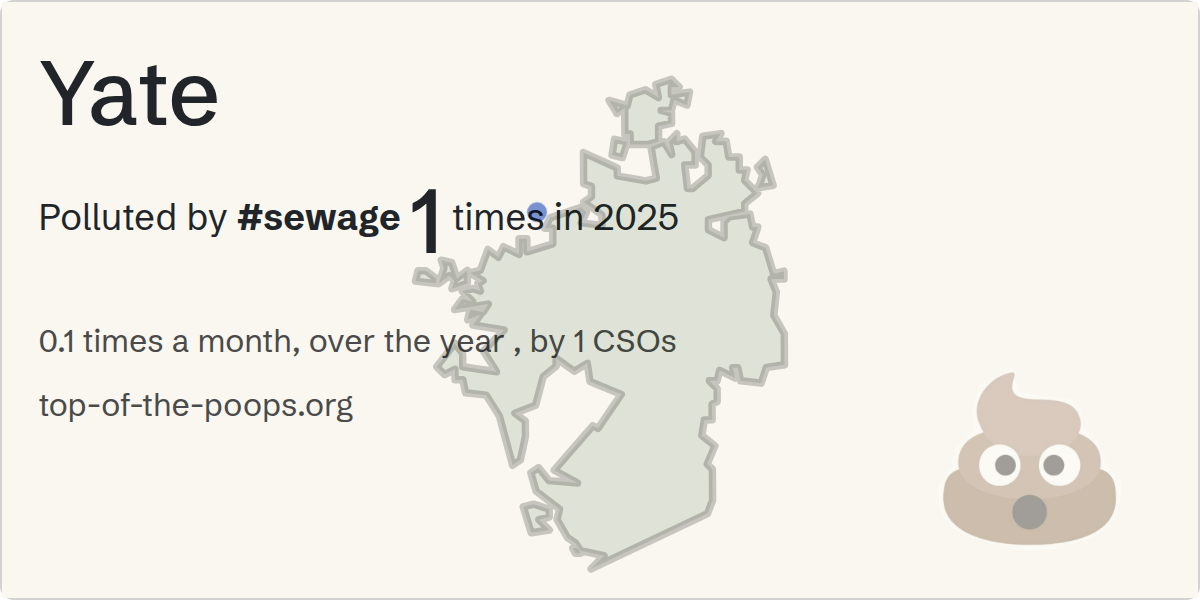 Sewage pollution map of Yate