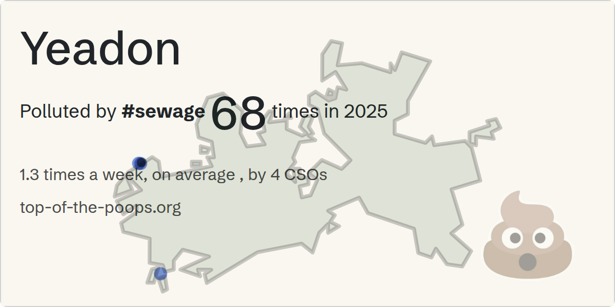 Sewage pollution map of Yeadon