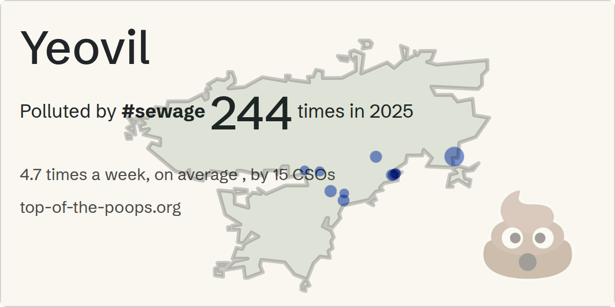 Sewage pollution map of Yeovil