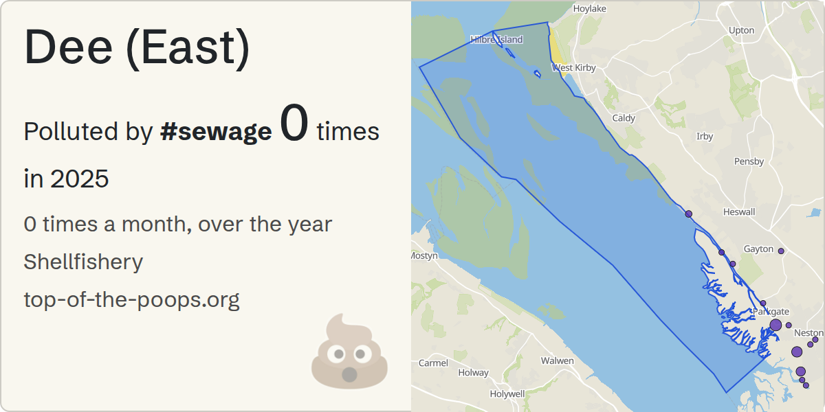 Sewage pollution map of Dee (East)
