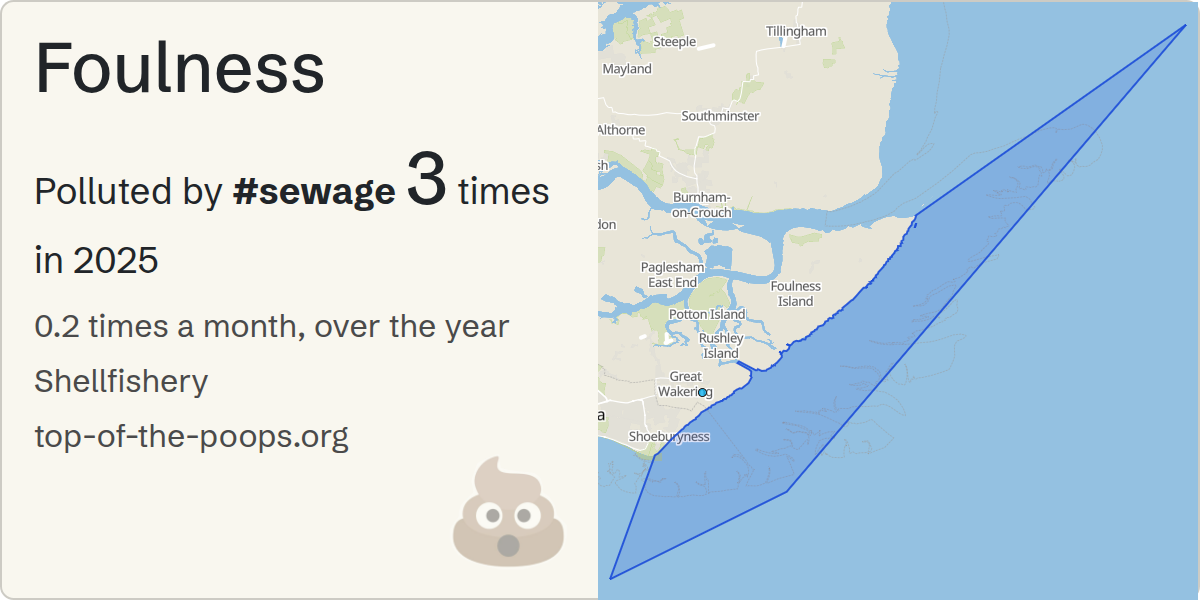 Sewage pollution map of Foulness