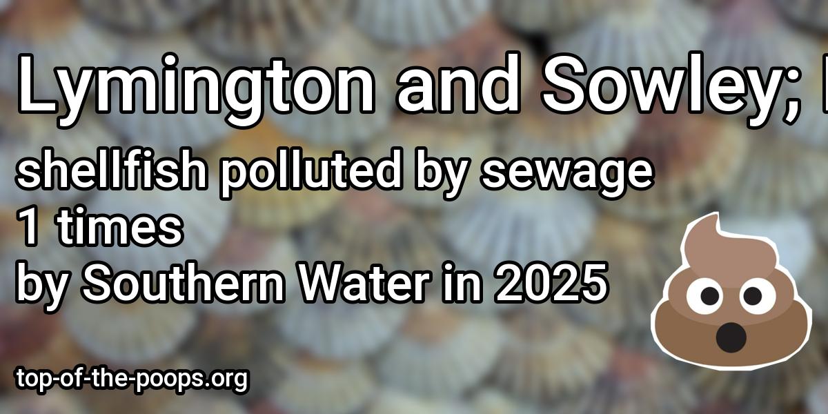 Sewage pollution at Lymington and Sowley; Newtown; Yarmouth