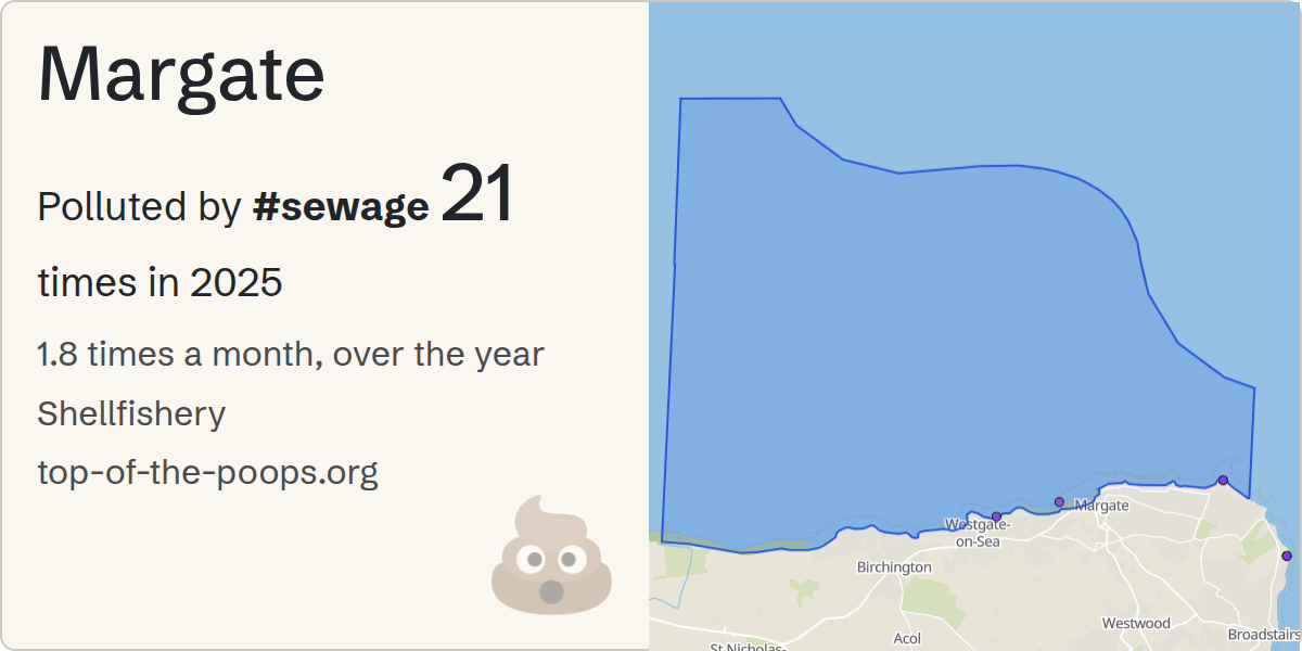 Sewage pollution map of Margate