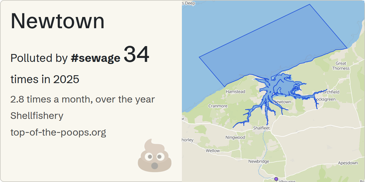 Sewage pollution map of Newtown