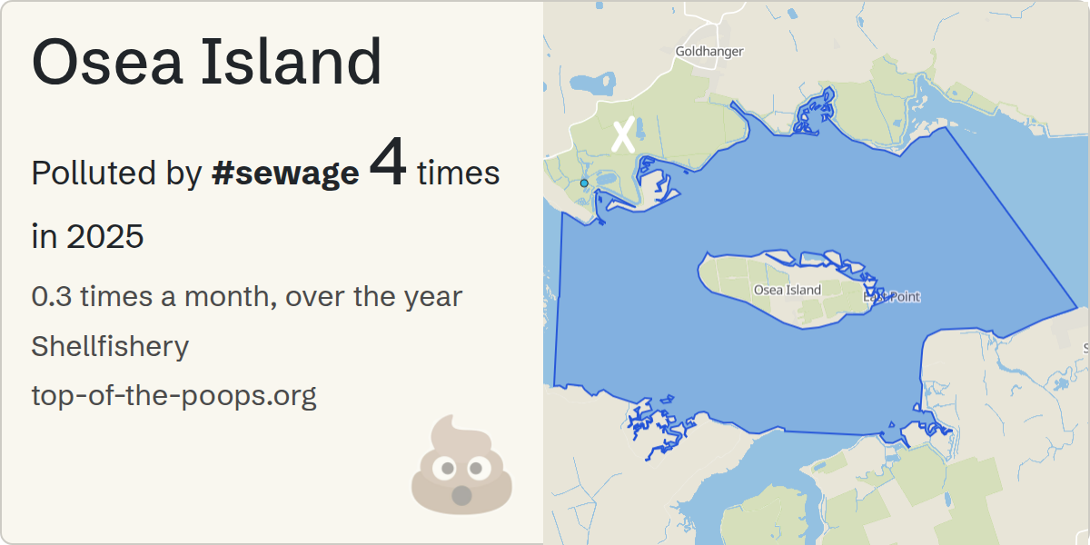 Sewage pollution map of Osea Island