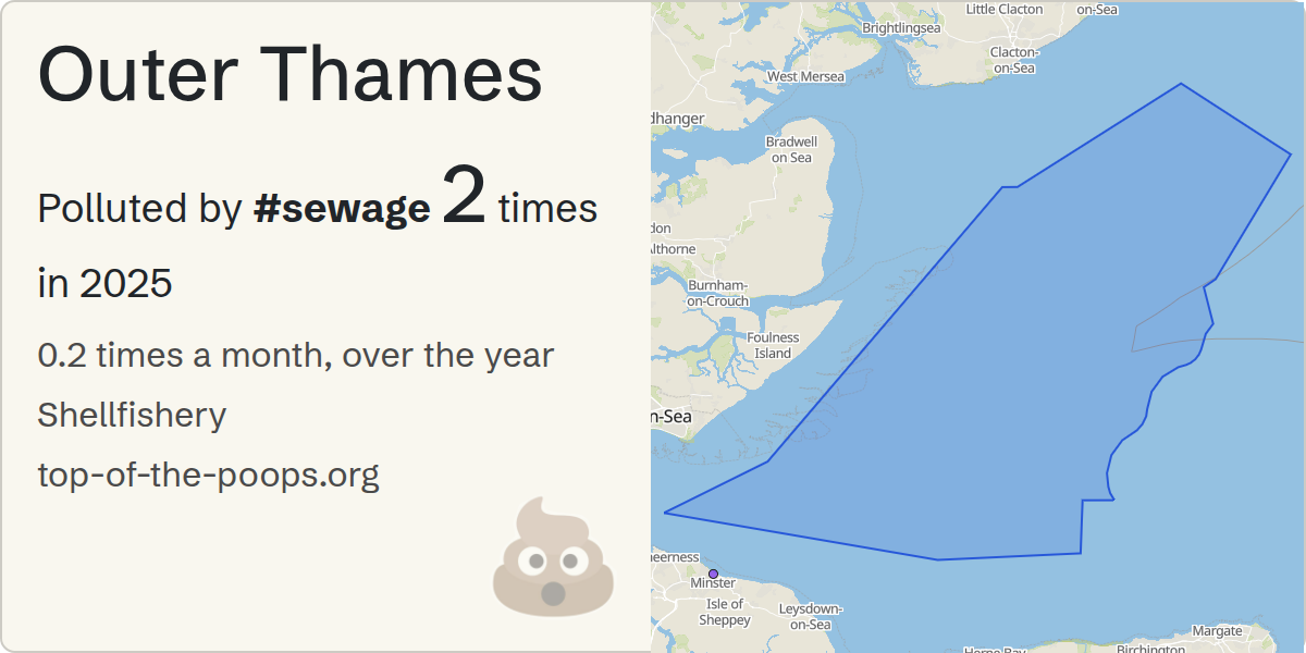 Sewage pollution map of Outer Thames