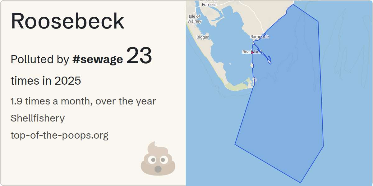 Sewage pollution map of Roosebeck