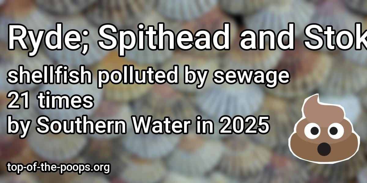 Sewage pollution at Ryde; Spithead and Stokes Bay