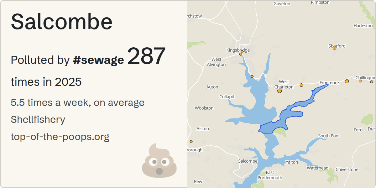 Sewage pollution map of Salcombe