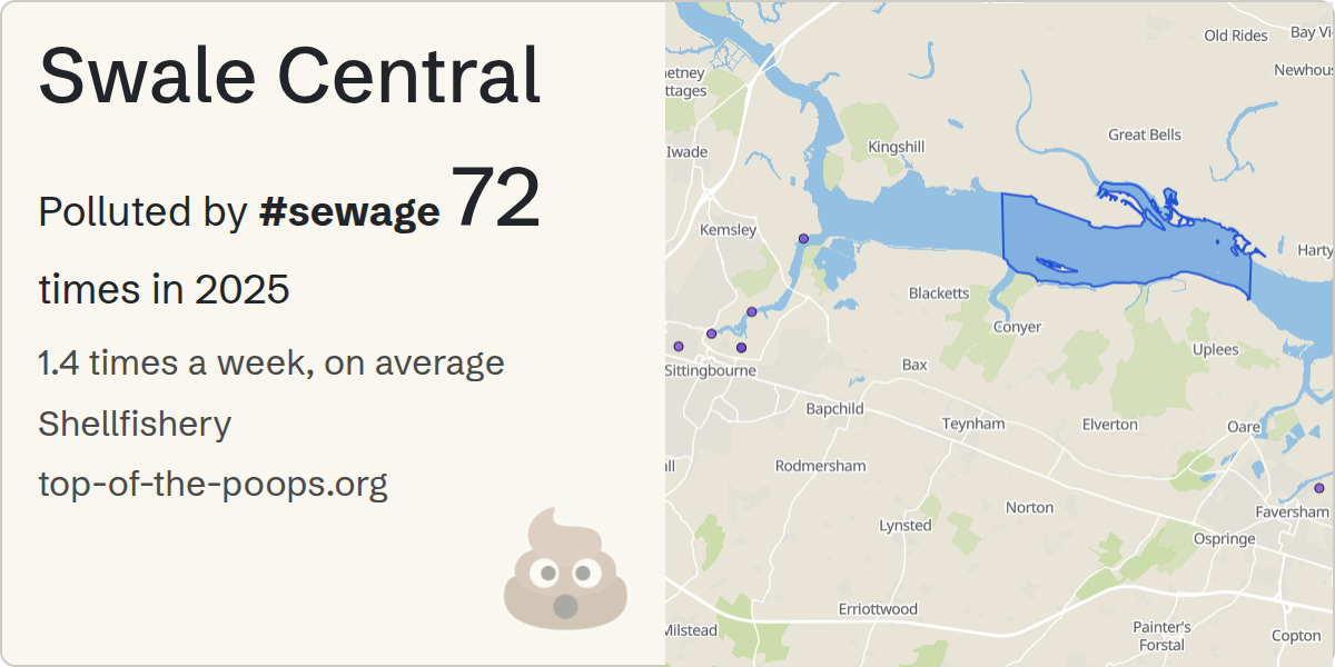 Sewage pollution map of Swale Central