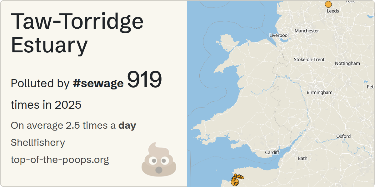Sewage pollution map of Taw-Torridge Estuary